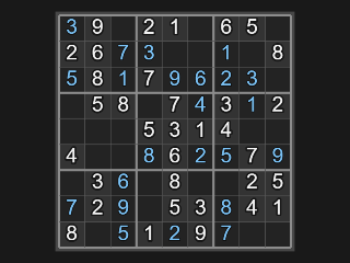 Capture d'ecran de Sudoku